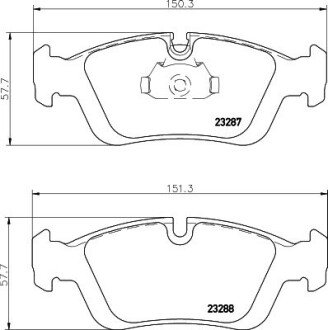 Колодки гальмівні дискові комплект; передн. PAGID HELLA 8DB355008741