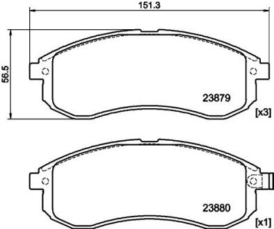 Колодки гальмівні дискові комплект; передн. PAGID HELLA 8DB355010281