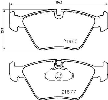 Колодки гальмівні дискові комплект; передн. PAGID HELLA 8DB355010711