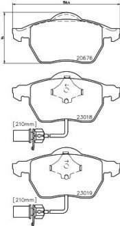 Колодки гальмівні дискові комплект; передн. PAGID HELLA 8DB355010731