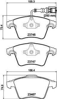 Колодки гальмівні Дискові Комплект; передн. / Multivan V, VI & Transporter V, VI PAGID HELLA 8DB355011171