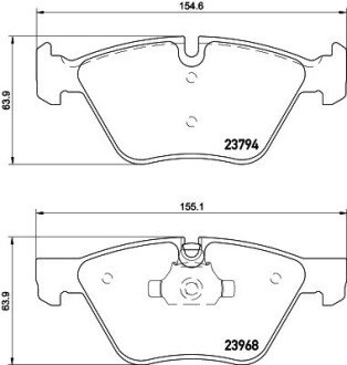 Колодки гальмівні дискові комплект; передн. PAGID HELLA 8DB355011321