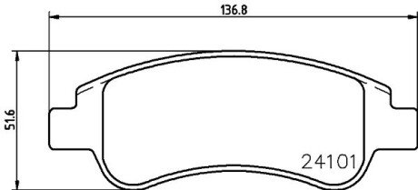 Колодки гальмівні дискові комплект; передн. PAGID HELLA 8DB355011521