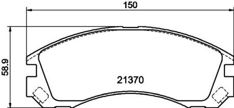 Колодки гальмівні дискові комплект; передн. PAGID HELLA 8DB355011751