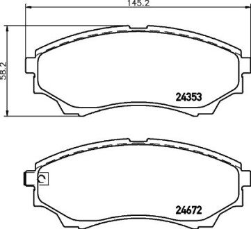 Колодки гальмівні дискові комплект; передн. PAGID HELLA 8DB355012381