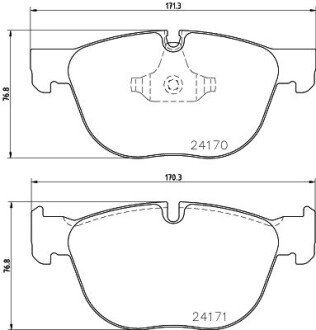 Колодки гальмівні дискові комплект; передн. PAGID HELLA 8DB355012541