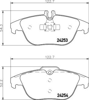 Колодки гальмівні дискові комплект; задн. PAGID HELLA 8DB355012741