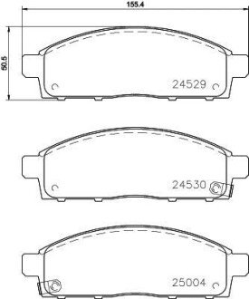 Гальмівні колодки пер. Mitsubishi L200 05-15 (tokico) PAGID HELLA 8DB355013-221