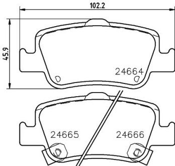 Колодки гальмівні дискові комплект; задн. PAGID HELLA 8DB355013571