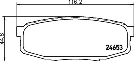 Колодки гальмівні дискові комплект; задн. PAGID HELLA 8DB355013771