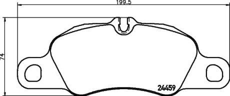 Колодки гальмівні дискові комплект; передн. PAGID HELLA 8DB355013801