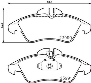 Колодки гальмівні дискові комплект; передн. PAGID HELLA 8DB355014481