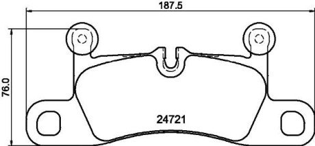 Колодки гальмівні дискові комплект; задн. PAGID HELLA 8DB355015101