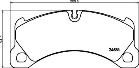 Колодки гальмівні дискові комплект; передн. PAGID HELLA 8DB355015131