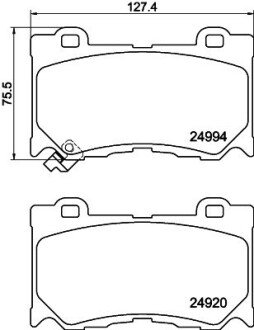 Колодки гальмівні дискові комплект; передн. PAGID HELLA 8DB355015411