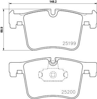 Колодки гальмівні дискові комплект; передн. PAGID HELLA 8DB355015781