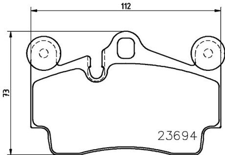 Гальмівні колодки зад. Audi Q7/Touareg/Cayenne PAGID 8DB355018-711 HELLA 8DB355018711