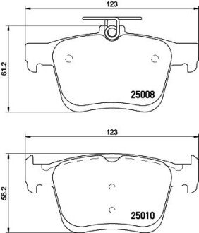 Колодки гальмівні дискові комплект; задн. PAGID HELLA 8DB355020271