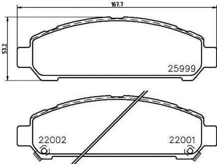 Гальмівні колодки пер. Venza 08-116 PAGID HELLA 8DB355021-821