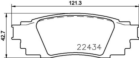 Колодки гальмівні дискові комплект; задн. PAGID HELLA 8DB355025121