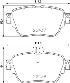 Колодки гальмівні дискові комплект; задн. / MB E-class W213 2016> PAGID HELLA 8DB355025781