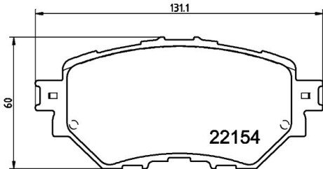 Колодки гальмівні, дискове гальмо PAGID HELLA 8DB355032091 (фото 1)