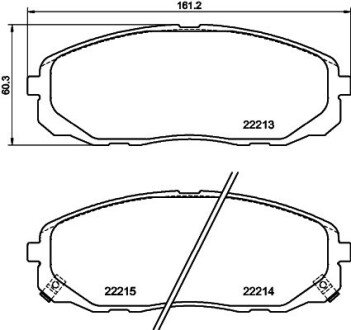 Колодки гальмівні, дискове гальмо PAGID HELLA 8DB355039441