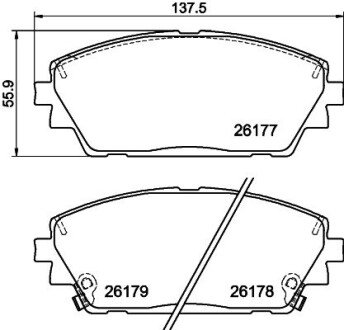 Колодки гальмівні передні PAGID HELLA 8DB355040271