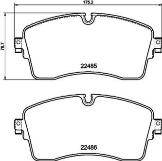 Колодки гальмівні, дискове гальмо PAGID HELLA 8DB355040361