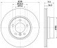 Гальмівний диск перед. E60/E61 03-10 Pro PAGID HELLA 8DD355109-901 (фото 1)