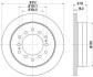 Гальмівний диск зад. Cruiser 300/80/90/Prado/Lexus GX 01-10 3.0-4.7 (PRO) PAGID HELLA 8DD355114-861 (фото 1)