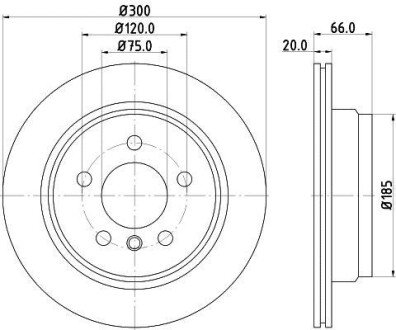 Гальмівний диск зад. F30/F80/F34/F31/F36/F33/F83 11- 1.5-3.0 (PRO) PAGID HELLA 8DD355118-271