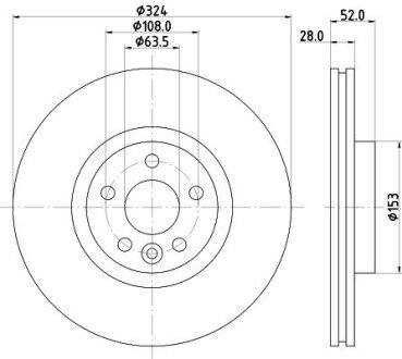 Диск гальмівний PRO High Carbon; передн. PAGID HELLA 8DD355126661