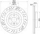 Диск гальмівний PRO High Carbon; задн. / MB GLE, GLS 2015-2019 PAGID HELLA 8DD355132461 (фото 4)