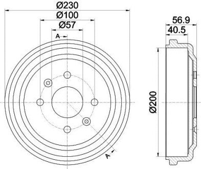 Гальмівний барабан задн. Spark/Aveo/Kalos/Kalos 03- PAGID HELLA 8DT355300-961 (фото 1)