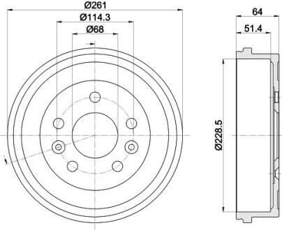 Барабан гальмівний PAGID HELLA 8DT355303151