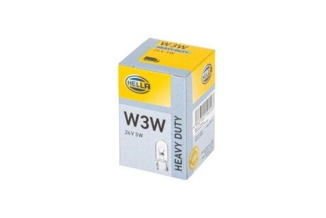 Автолампа Behr Heavy Duty W3W W2,1x9,5d 3 W прозрачная HELLA 8GP003594241