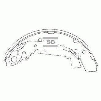 Комплект гальмівних колодок з 4 шт. барабанів SANGSIN Hi-Q (SANGSIN) SA111