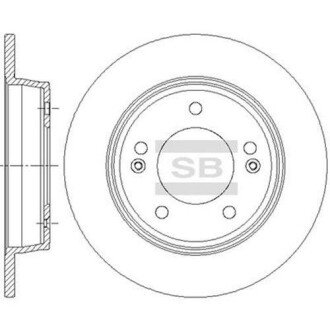 Диск гальмівний HYUNDAI VELOSTER 1.6 GDI, 1.6 T-GDI задн. (SANGSIN) SANGSIN Hi-Q (SANGSIN) SD1085