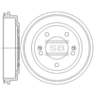 Гальмівний барабан SANGSIN BRAKE Hi-Q (SANGSIN) SD1097