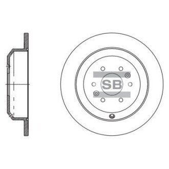 Гальмівний диск SANGSIN BRAKE Hi-Q (SANGSIN) SD2066