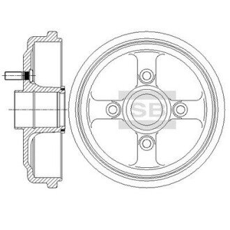 Гальмівний барабан SANGSIN BRAKE Hi-Q (SANGSIN) SD3046