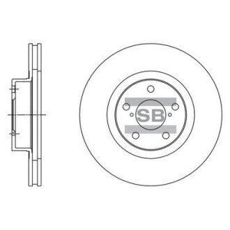 Диск гальмівний SUBARU B3B4 передн. (SANGSIN) SANGSIN Hi-Q (SANGSIN) SD4702