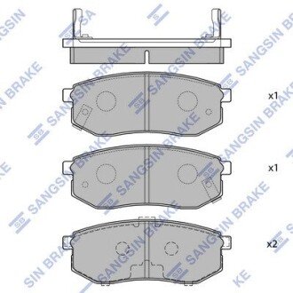 Гальмiвнi колодки кт. SANGSIN SB Hi-Q (SANGSIN) SP1054-R