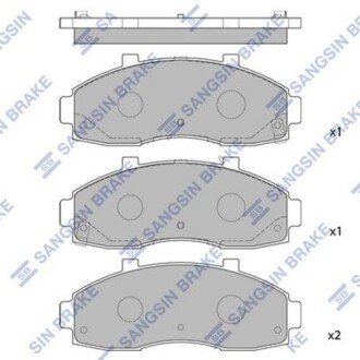 Комплект гальмівних колодок - дискові SANGSIN Hi-Q (SANGSIN) SP1091 (фото 1)