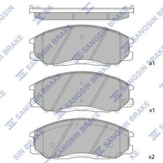 Колодки гальмівні Santa Fe (00-) перед (58101-26A00) Sangsin Hi-Q (SANGSIN) SP1115