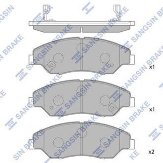 Колодка гальм. диск. KIA SPORTAGE 2.0I, 2.0TD 99-02 передн. (SANGSIN) SANGSIN Hi-Q (SANGSIN) SP1118