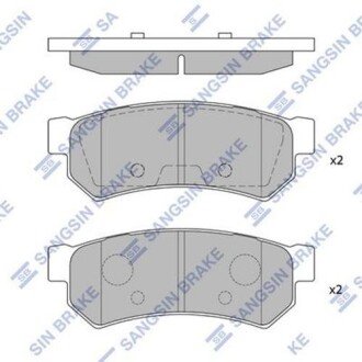 Колодка гальм. диск. CHEVROLET LACETTI 07- задн. (SANGSIN) SANGSIN Hi-Q (SANGSIN) SP1257