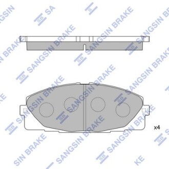 Комплект гальмівних колодок з 4 шт. дисків SANGSIN Hi-Q (SANGSIN) SP1376