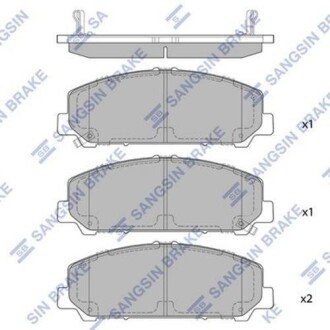 Комплект гальмівних колодок SANGSIN BRAKE Hi-Q (SANGSIN) SP1448